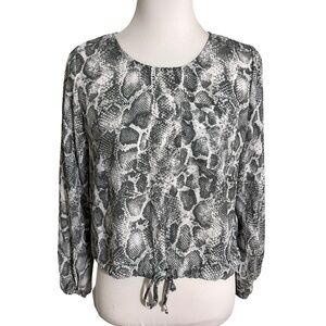 Self Esteem Snake Print Monochrome Blouse